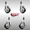 Service Caster 4 Inch 316SS Black Poly Swivel 3/4 Inch Expanding Stem Caster Brake SCC, 2PK SS316EX20S414-PPUB-BLK-2-TLB-2-34 - alternate 5